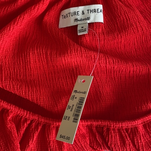 Madewell Texture & Thread Peasant Top size M - Picture 12 of 16